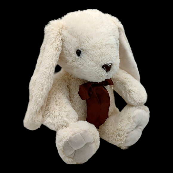 Easter Bunny Rabbit Cream Soft Stuffed 20" Toy w/Ribbon Plush MTY International - Picture 2 of 9